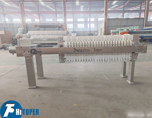 Stainless Steel Filter Press with White Silicone Rubber Seal for High Pressure Filtration