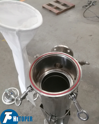 Sanitary Bag Filter Housing for Food and Beverage Industries Stainless Steel Manual Upper Discharge System