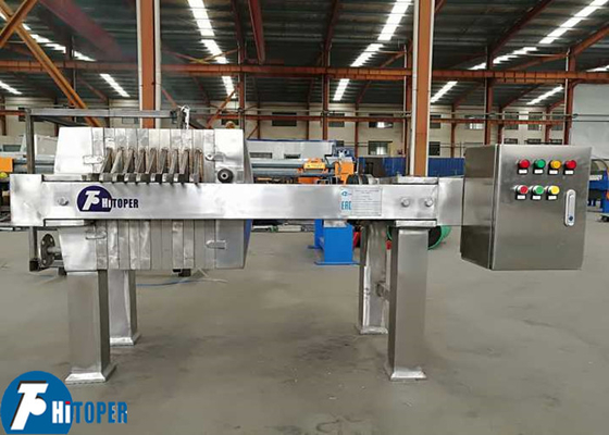 Stainless Steel Filter Press with White Silicone Rubber Seal for High Pressure Filtration