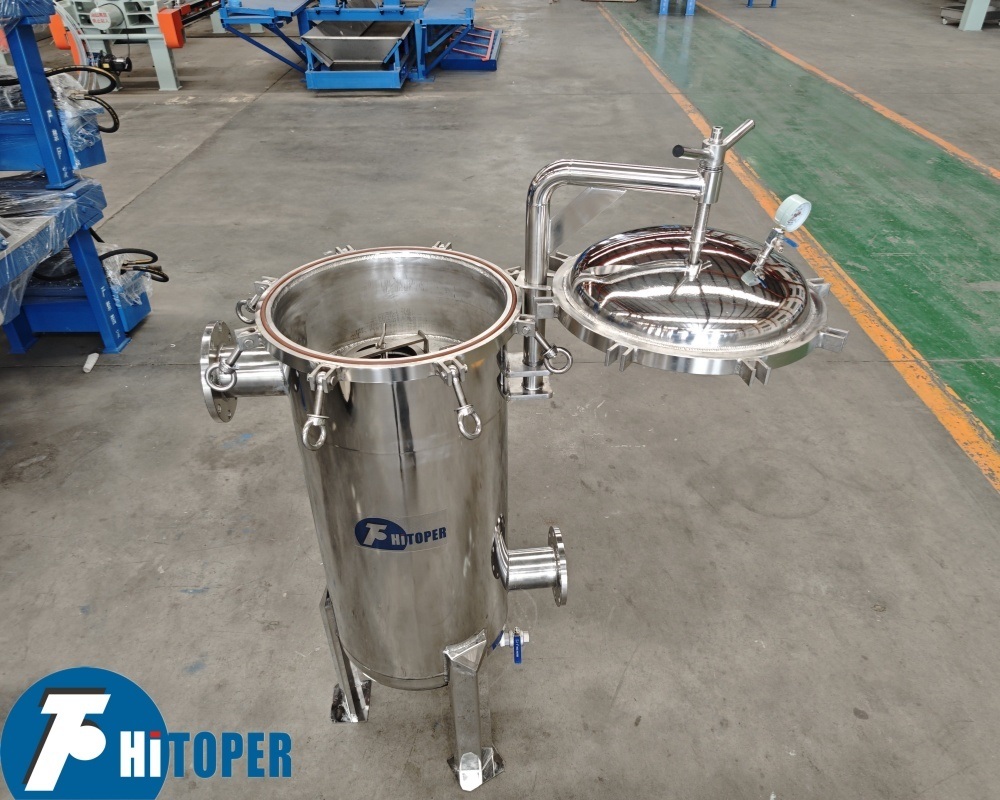 Bag Filter Housing Featuring Stainless Steel Shell and Metal Basket Support for Durable and Industrial Filtration Solutions